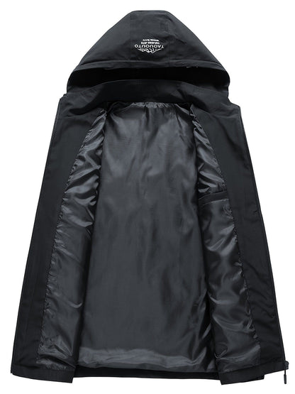 Men's Waterproof Rain Jacket Outdoor Lightweight Rain Shell Coat For Hiking, Golf, Travel