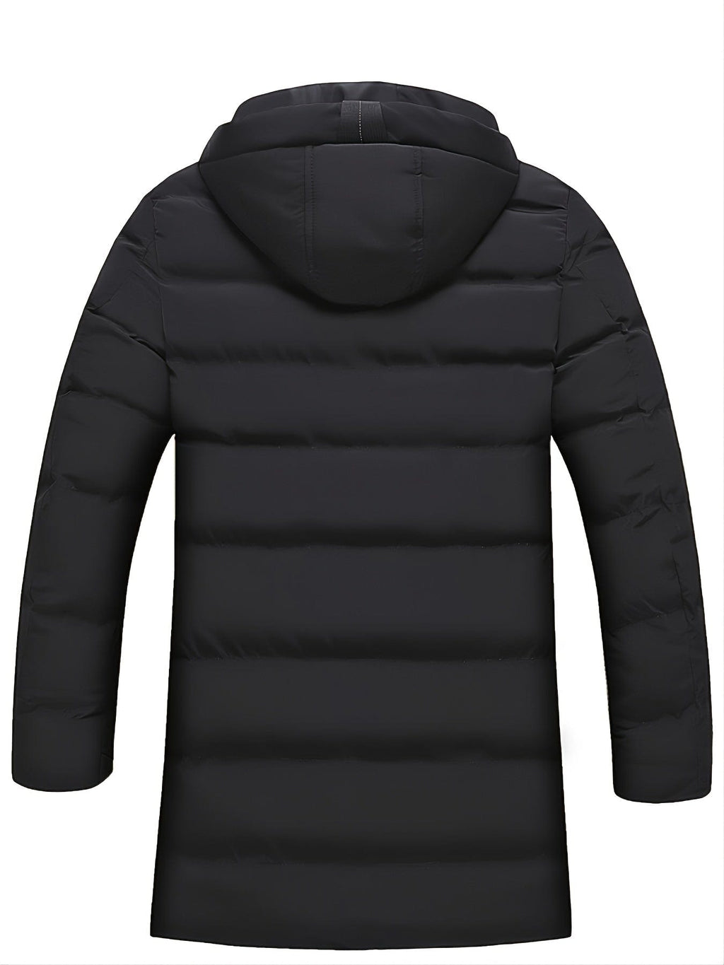 Men's Mid-length Winter Thickened Warm Hooded Padded Jacket