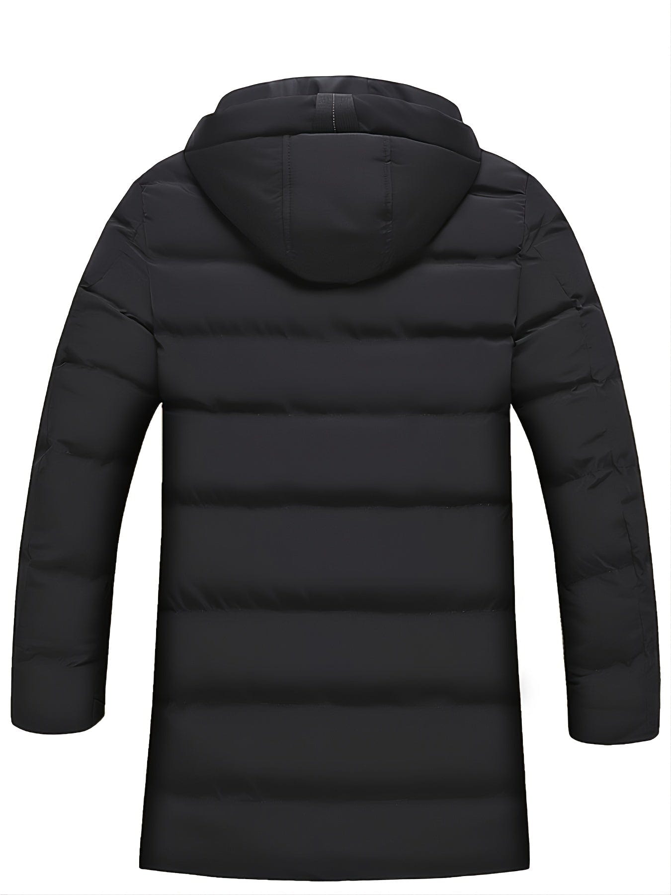 Men's Mid-length Winter Thickened Warm Hooded Padded Jacket