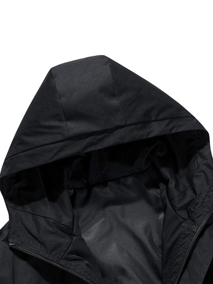 Men's Casual Solid Color Hooded Jacket Christmas Gifts
