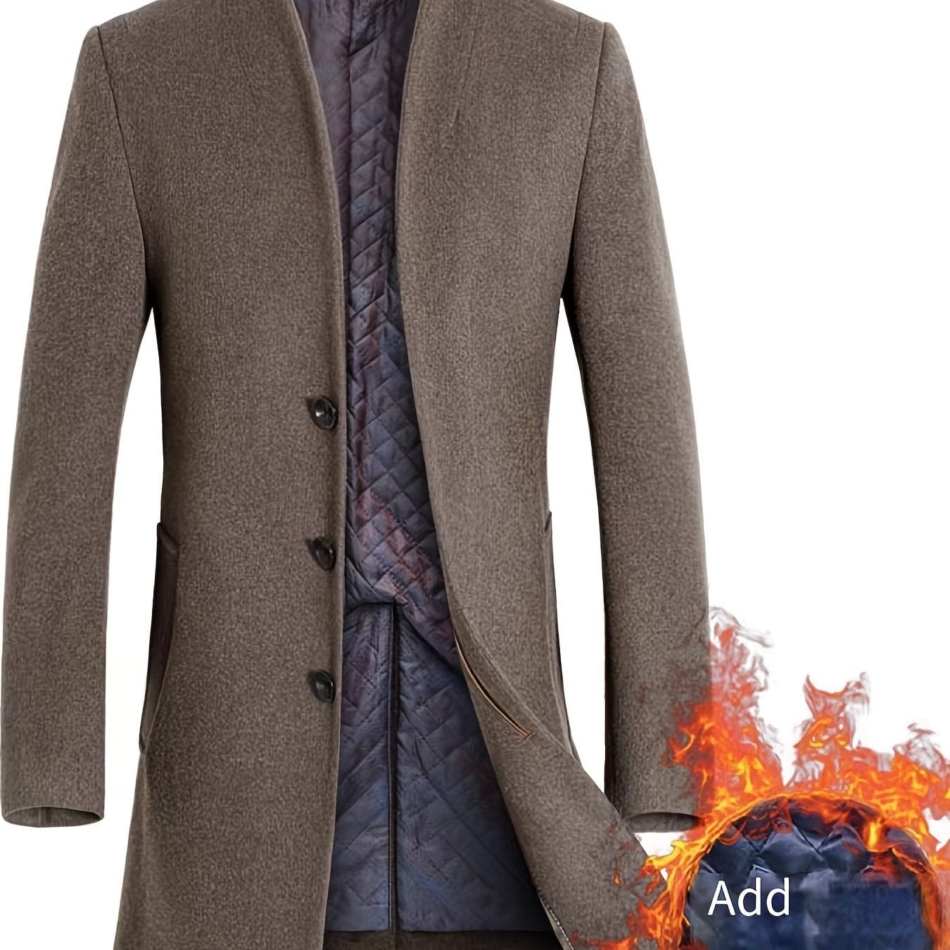 Men's Woolen Business Jacket Fashion Slim Fit Mid-length Woolen Coat For Autumn/Winter Best Sellers