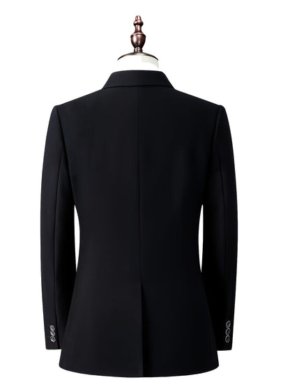 Solid Suits, Men's One Button Slim Fit Business Suit + Dress Pants