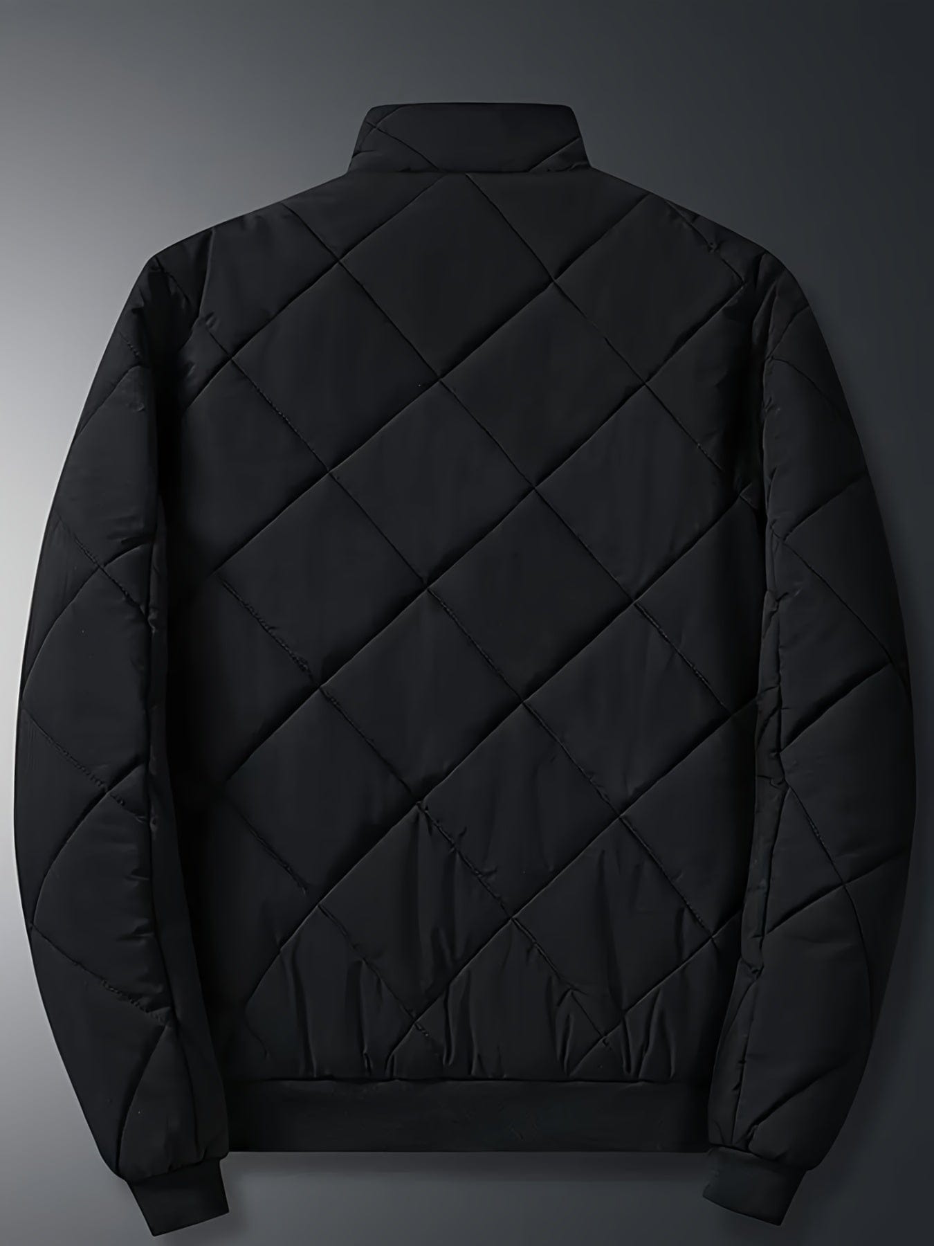 Small Size & Order Size Up Men's Solid Stand Collar Jacket, Streetwear Warm Thick Autumn Winter Cotton-padded Jacket Coat