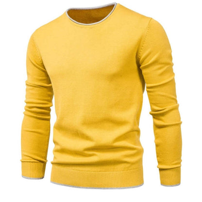 Men's Solid Sweater Crew Neck Long Sleeve Knitted Pullover Jumper Tops