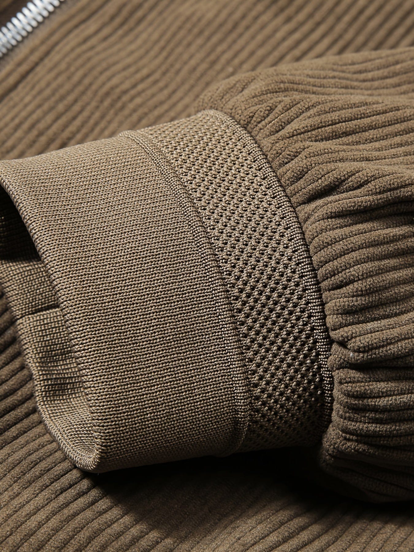 Men's Patched Detail Corduroy Bomber Jacket For Winter
