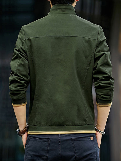Autumn And Winter New Men's Small Stand Collar Cotton Workwear Plus Size Jacket Coat