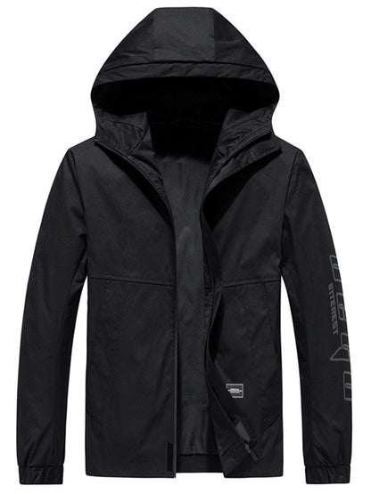 Men's Casual Solid Color Hooded Jacket Christmas Gifts