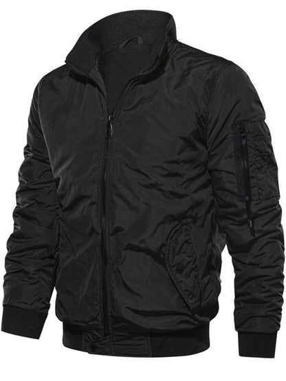 Men's Black Flight Suit And Cotton Jacket