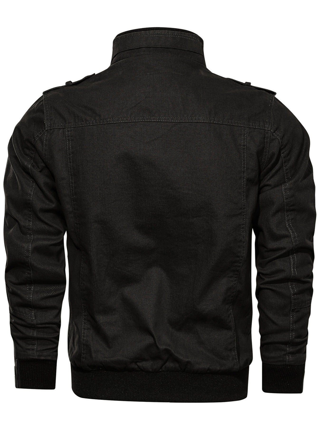 Men's Casual Stand-up Collar Jacket With Multi Pockets
