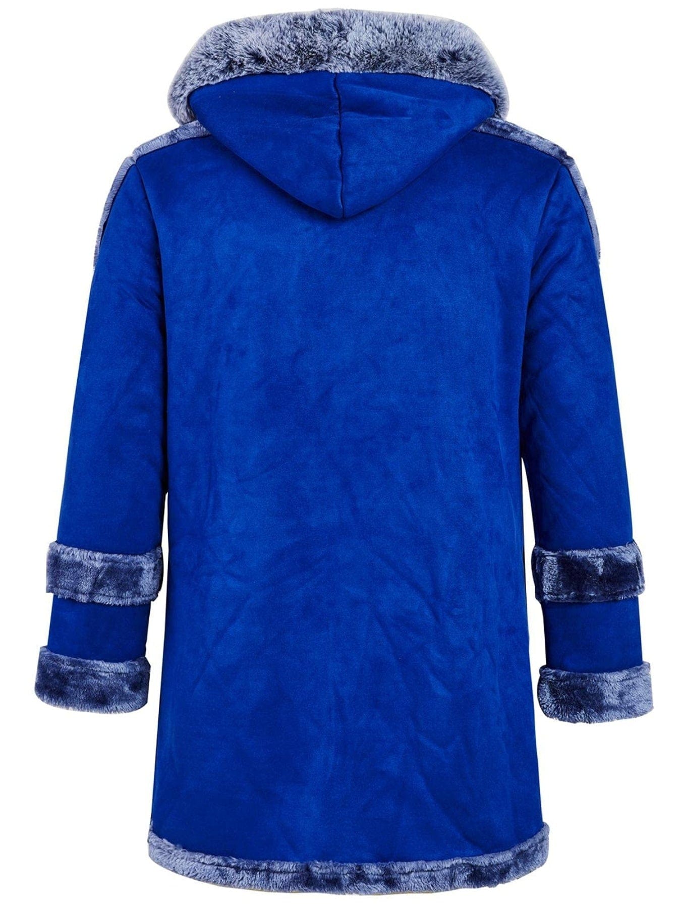 Men's Shearling Leather Coat Faux Suede Sherpa Lined Jacket With Hood Men's Clothes