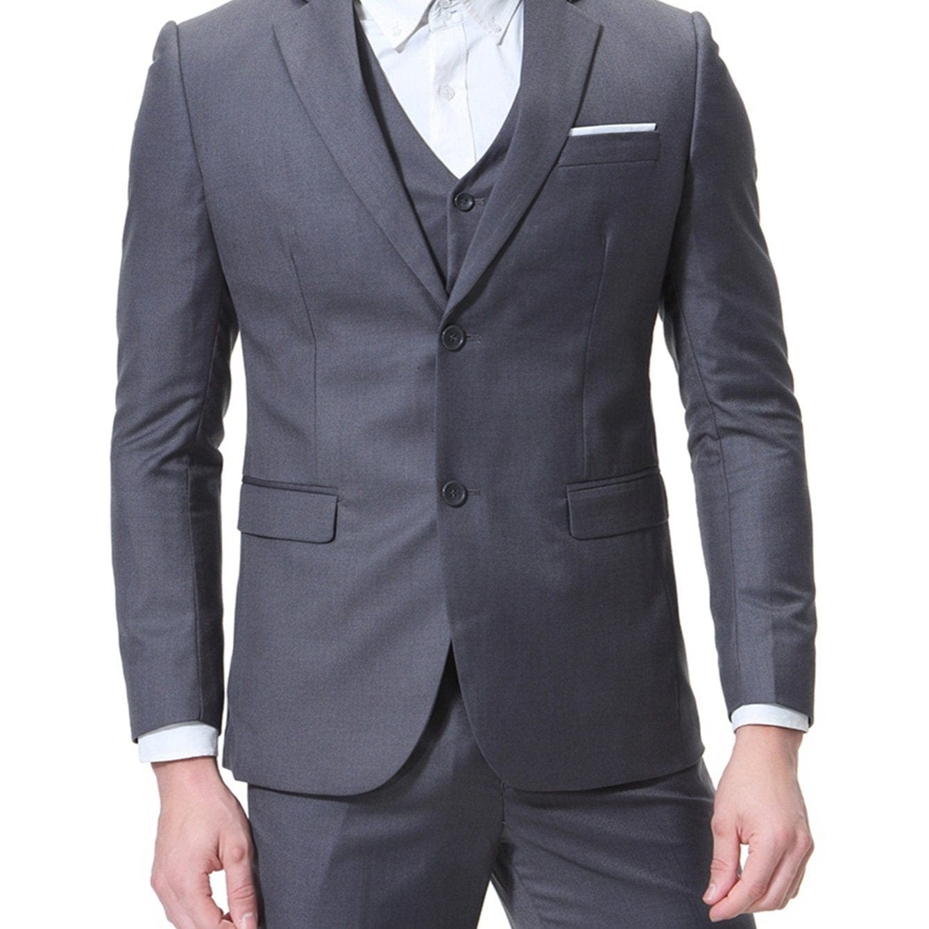 2022 New Men's Two-button Business Casual Suit Three-piece Suit