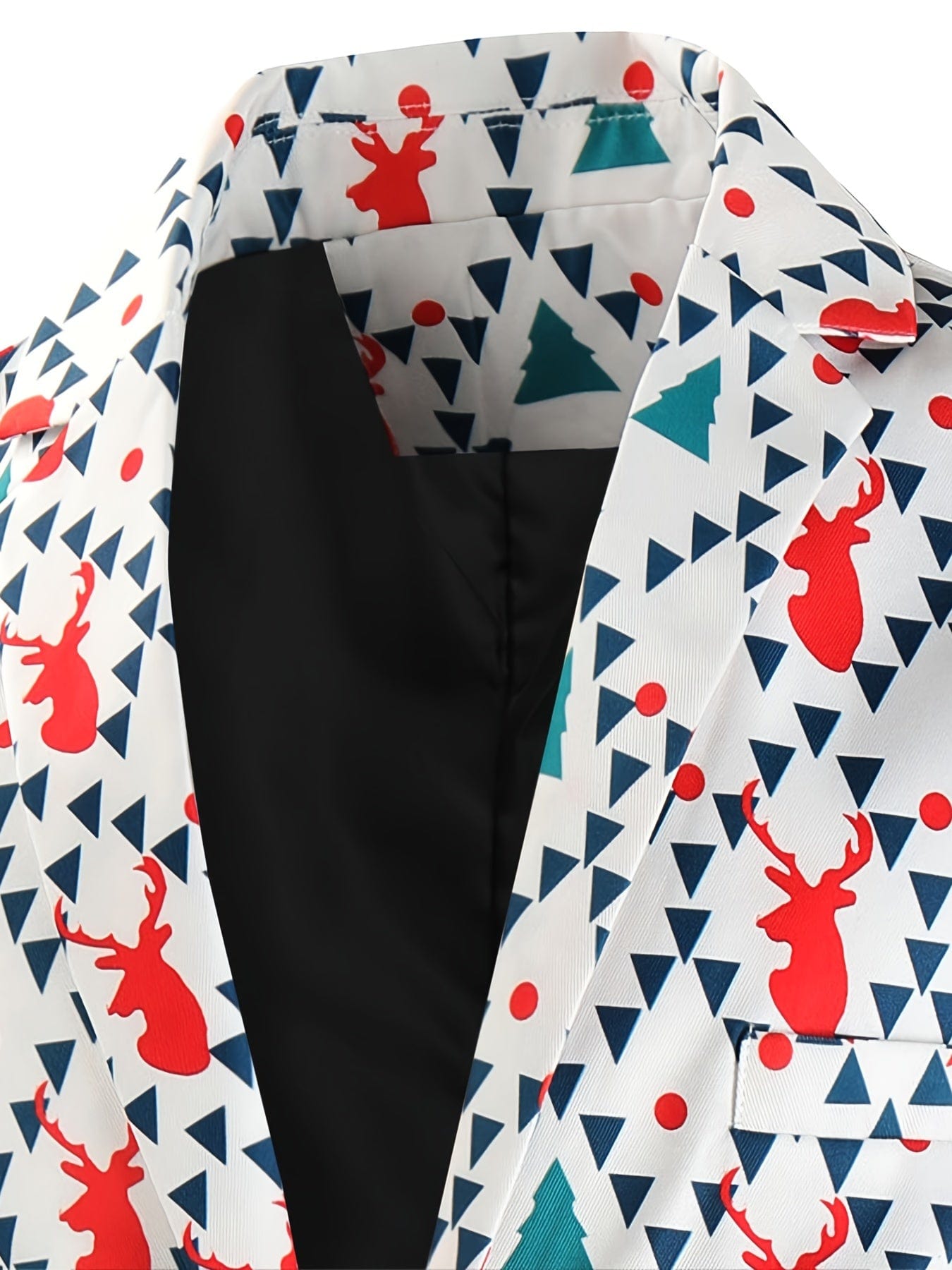 Funny Suit For Men Printed Christmas Elk Includes Jacket, Pants
