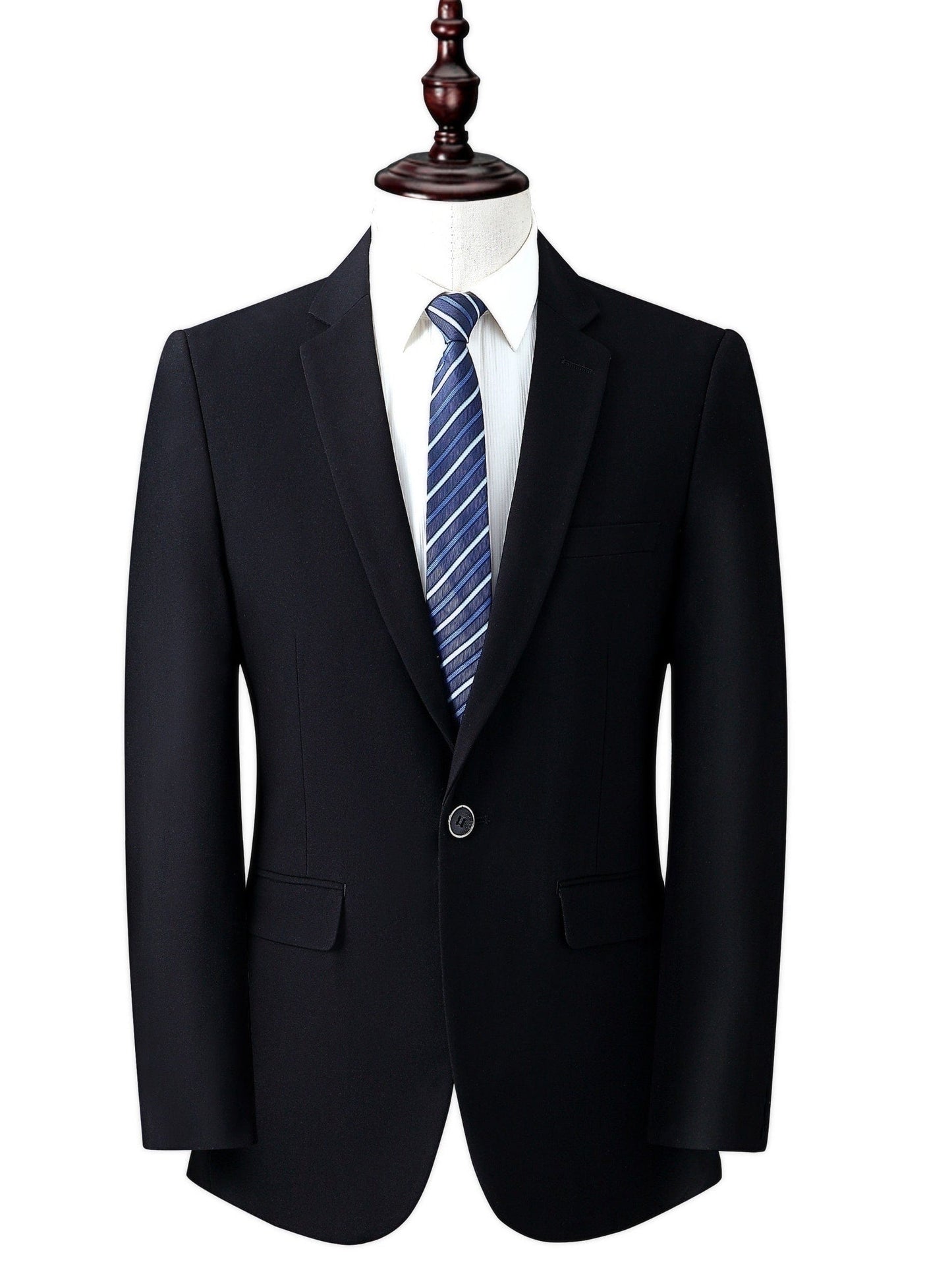 Solid Suits, Men's One Button Slim Fit Business Suit + Dress Pants