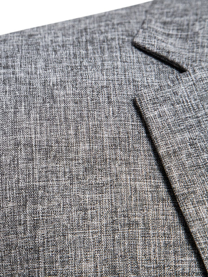 Men's Casual Grey Blazer Suit With One Button