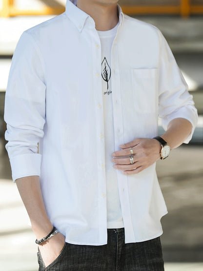 Men's Long Sleeve Button Down Oxford Shirts Christmas Gifts