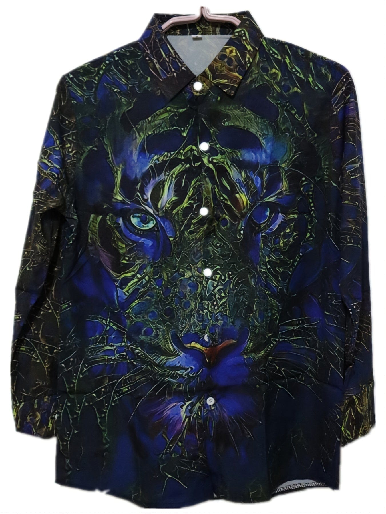 New Men's Abstract Tiger Element Design Slim-Fit Shirt Best Sellers