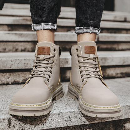 Men's Casual High Top Round Toe Boots For Winter