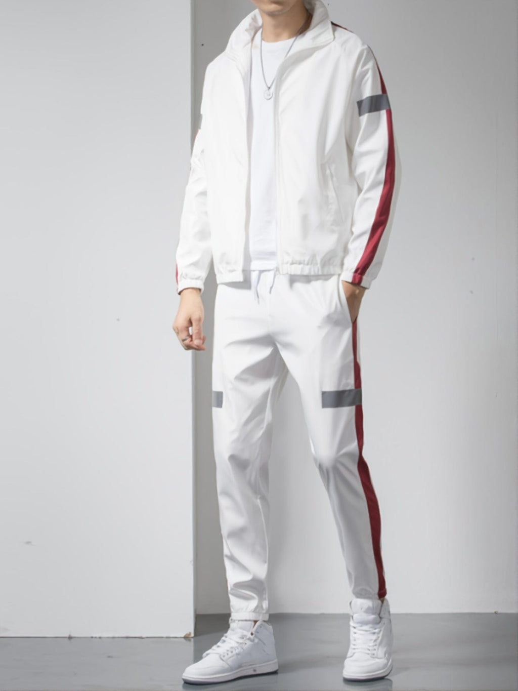 One Size Smaller,  Cropped Trousers Men's Cardigan Jackets&Pants Sportswear Sets Sweatshirt Hoodies Christmas Gifts