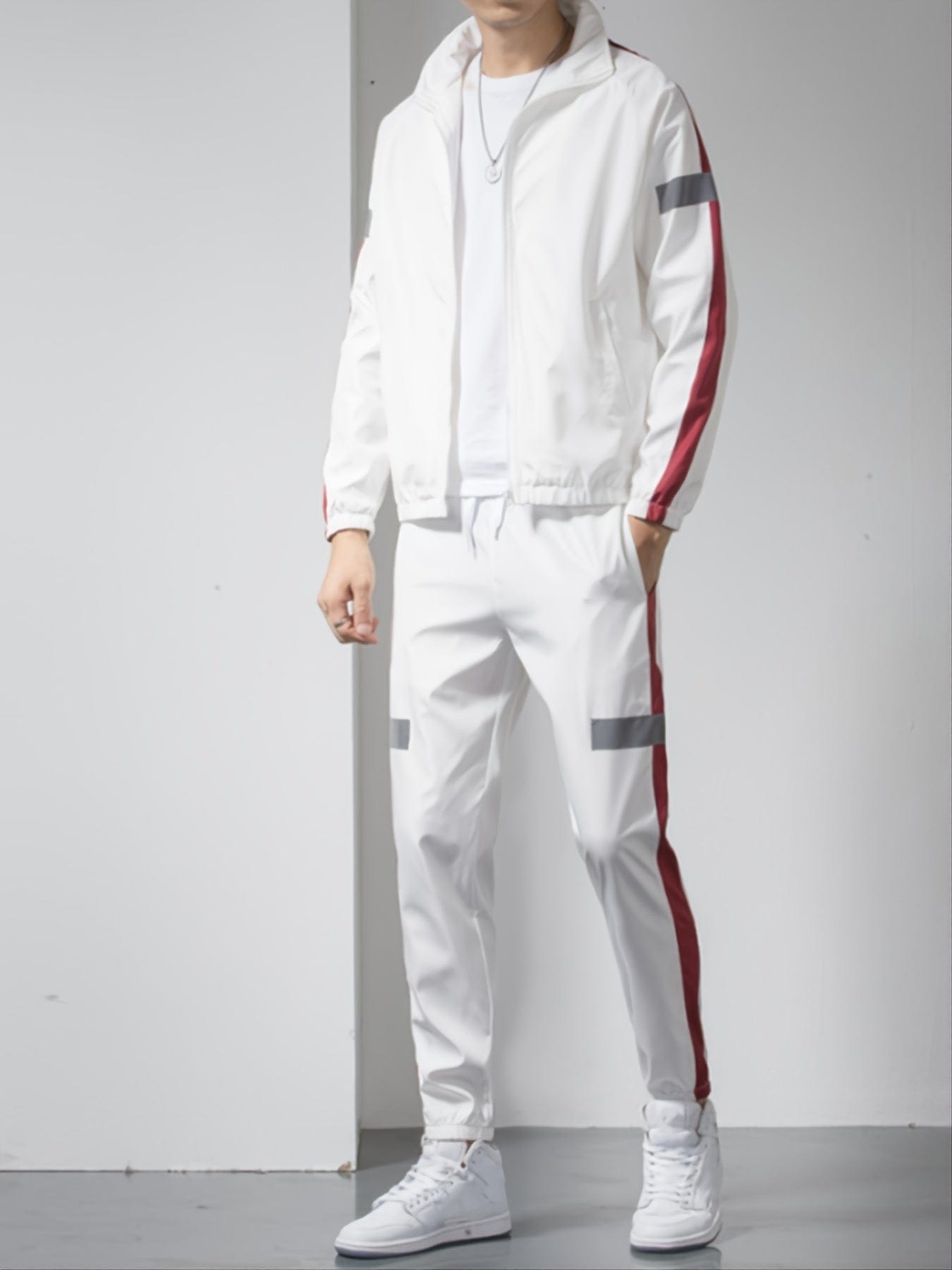 One Size Smaller,  Cropped Trousers Men's Cardigan Jackets&Pants Sportswear Sets Sweatshirt Hoodies Christmas Gifts