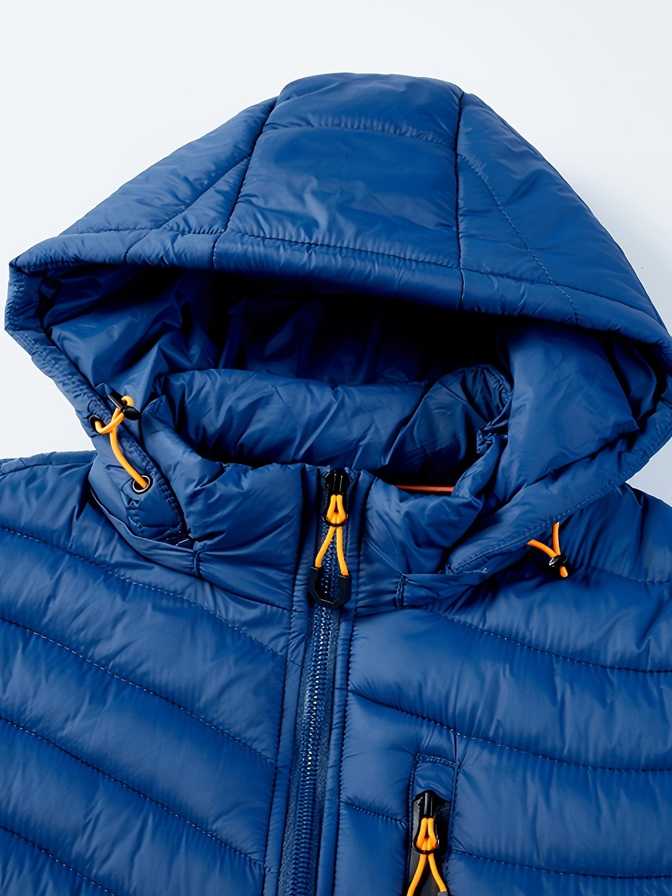 Men's Casual Classic Hooded Padded Jacket, Long Sleeve Fleece Thermal Detachable Drawstrings Outwear For Winter