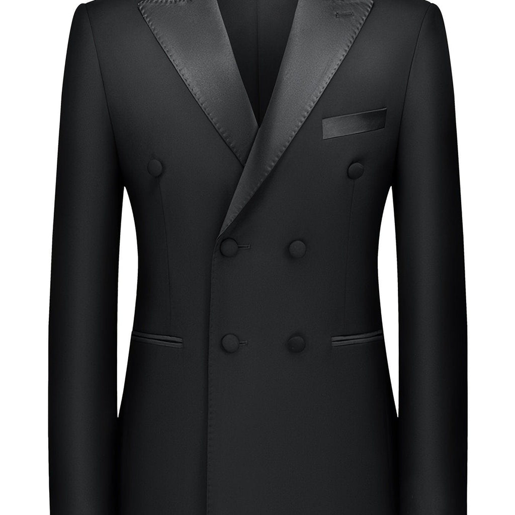 Men's V-neck Casual Double Breasted Suit Top