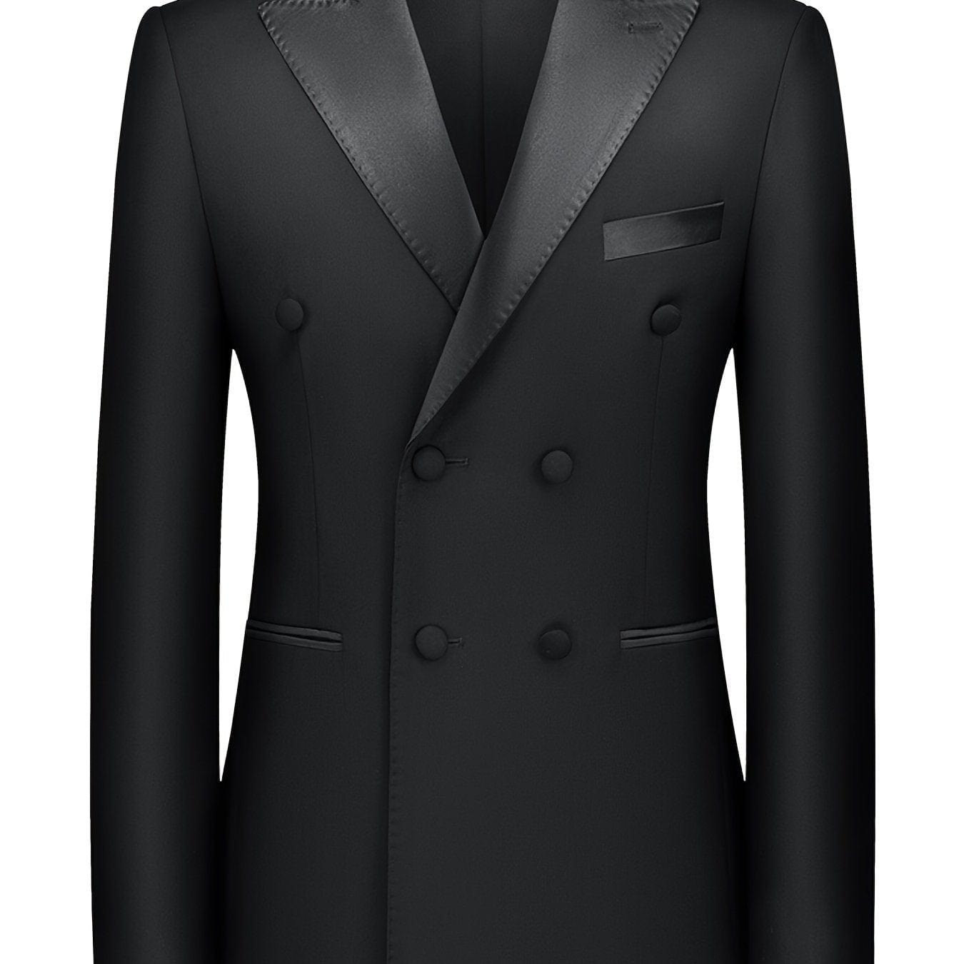 Men's V-neck Casual Double Breasted Suit Top