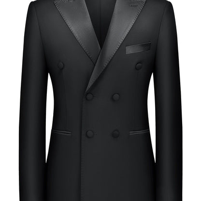 Men's V-neck Casual Double Breasted Suit Top