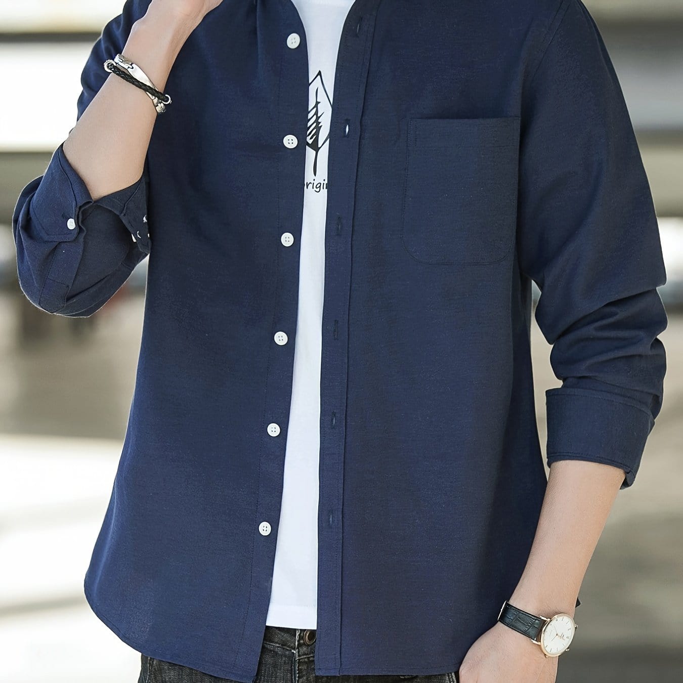 Men's Long Sleeve Button Down Oxford Shirts Christmas Gifts