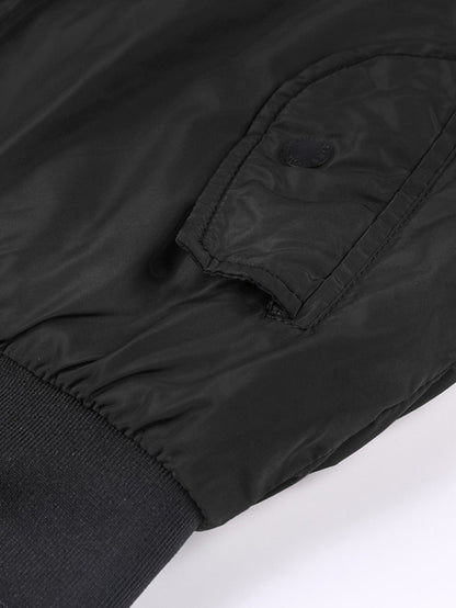 Men's Black Flight Suit And Cotton Jacket