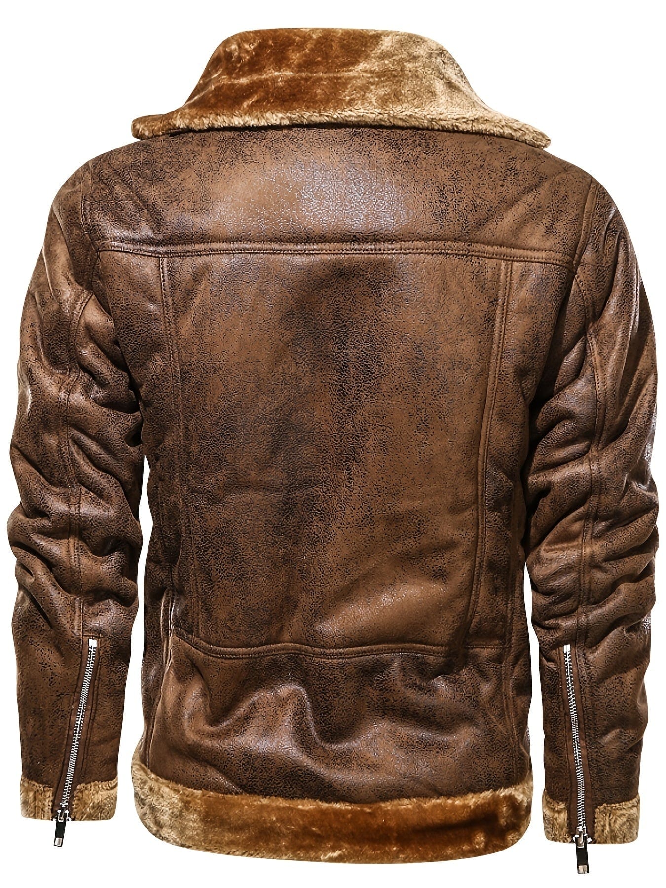 Men's Fur And Fur Slim Suede Jacket