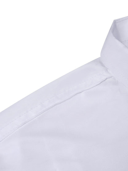 Thin Material, One Size Smaller, Business Button Up Shirt Solid Color Men's Long Sleeve Shirt Christmas Gifts