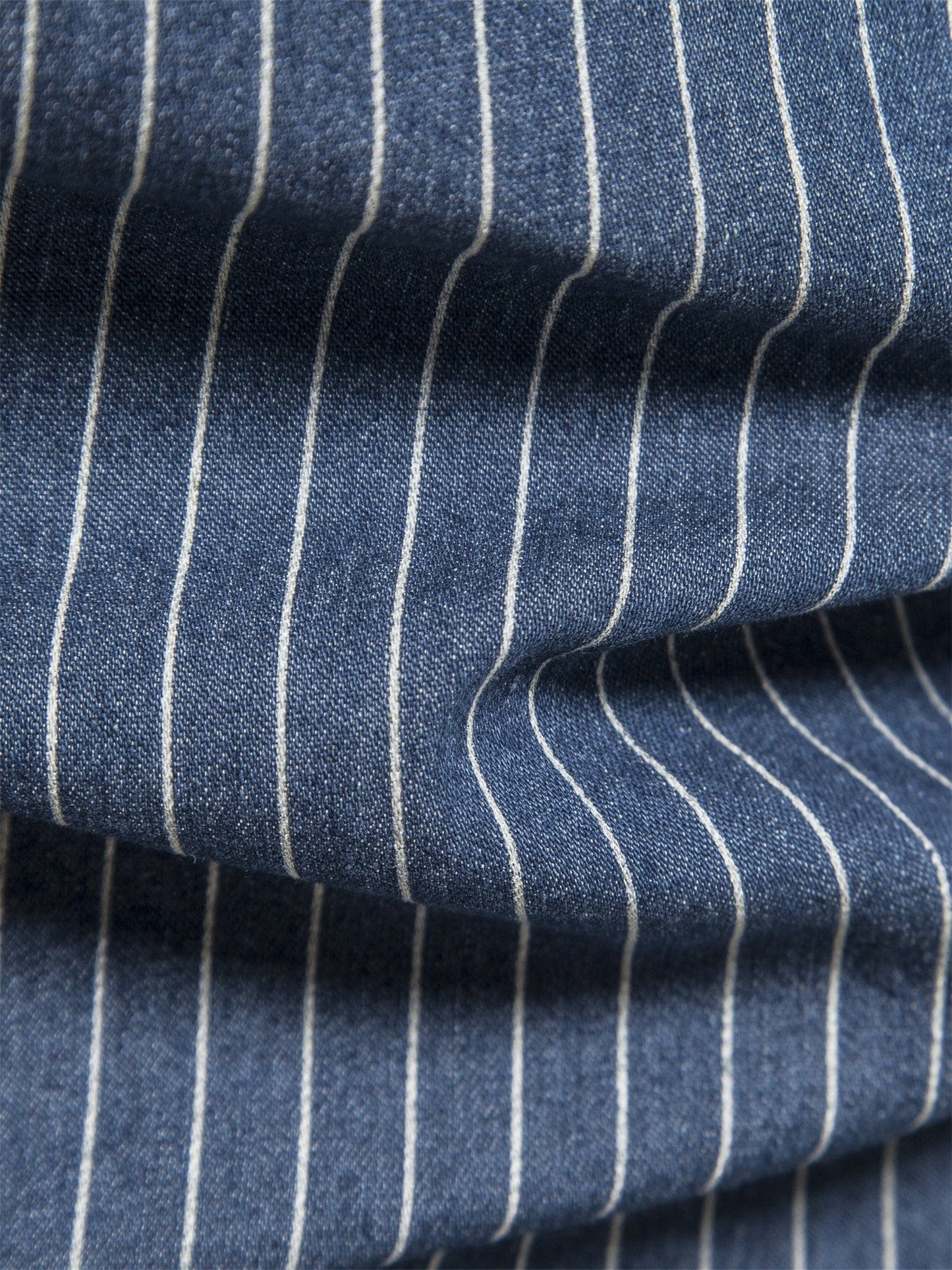 Striped Stretch Men's Denim Shirts Male Jeans Casual Slim