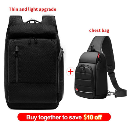EURCOOL 17 Inch Laptop Backpack For Men Waterproof Functional with USB Charging Backpacks Male Business Men's Rucksack Mochila