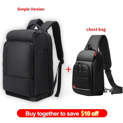 EURCOOL 17 Inch Laptop Backpack For Men Waterproof Functional with USB Charging Backpacks Male Business Men's Rucksack Mochila