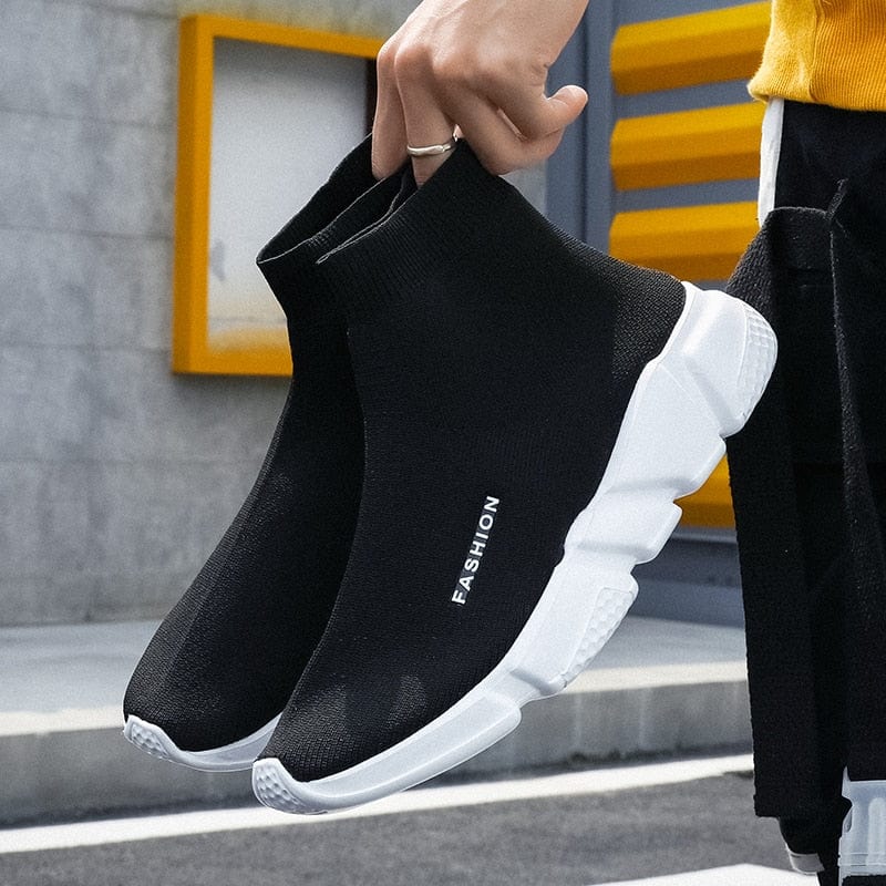 PULOMIES Men Sneakers Men Casual Shoes High-cut Shoes Ankle Boots Couple Shoes Men Sport Shoes Men Tennis Shoes Running Shoes