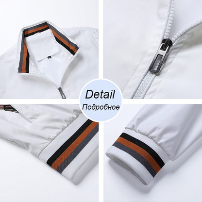 Men Fashion Jacket Men New Casual Windbreaker Bomber Jacket Coats Men  Spring Autumn Outdoor Waterproof Slim Jackets Mens