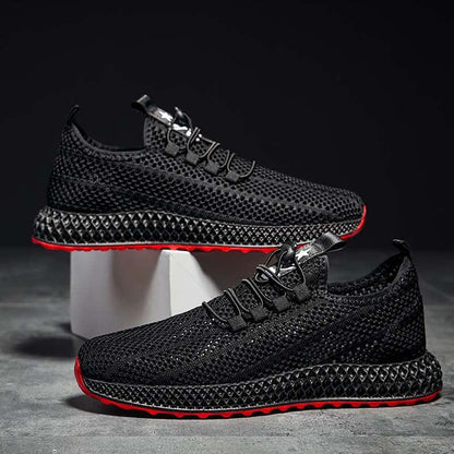 2019 New Mesh Men Casual Shoes Lace-up Men Shoes Lightweight Comfortable Breathable Walking Sneakers Rubber Soft Bottom Non Slip