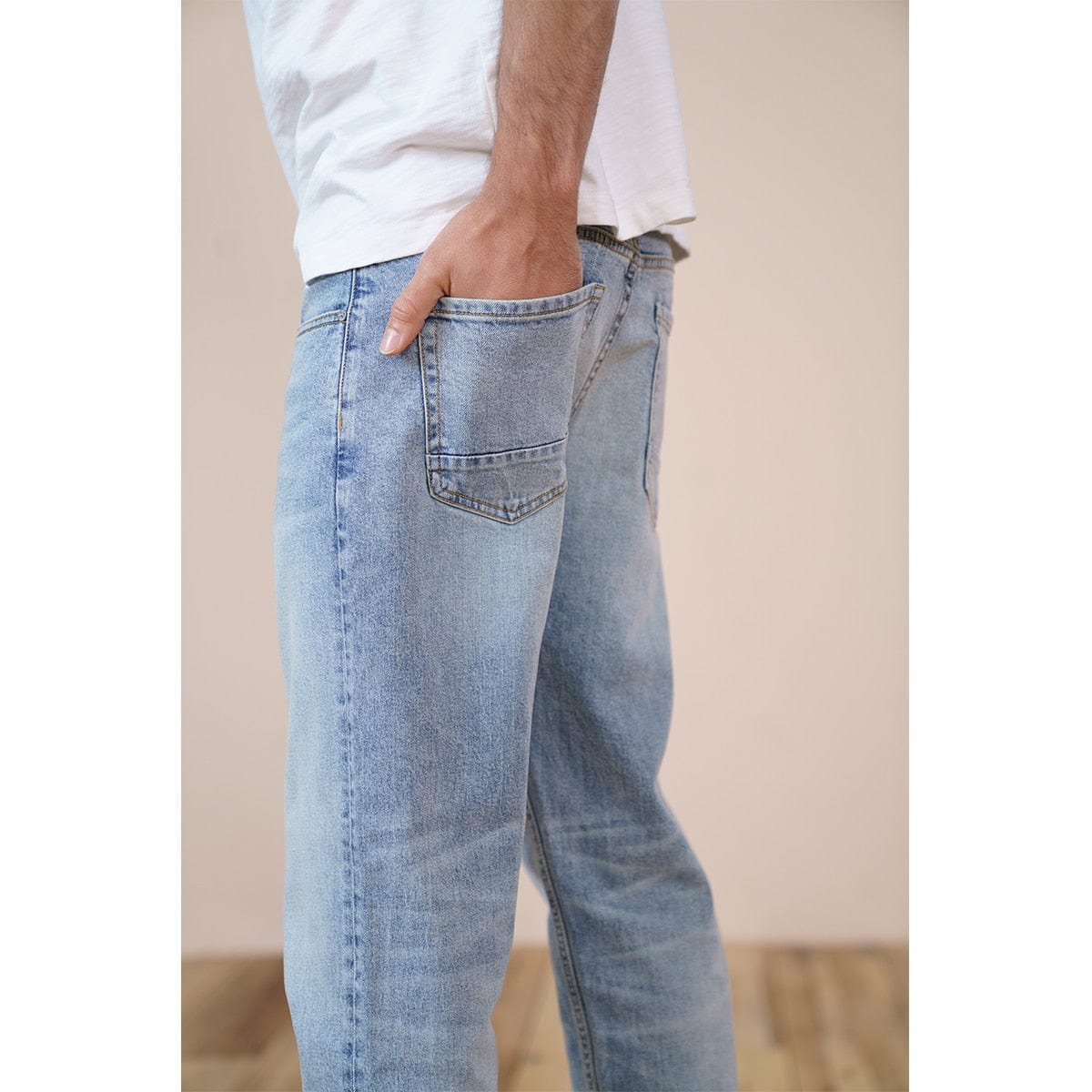 SIWMOOD  S Autumn New Environmental laser washed jeans men slim fit classical denim trousers high quality jean SJ170768