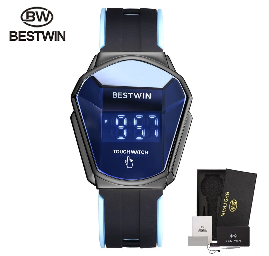 Top Luxury Brand 2021 Men&#39;s Watches Sport Digital Watch Touch Screen LED Display Electronic Wristwatch Stainless Steel Men Clock