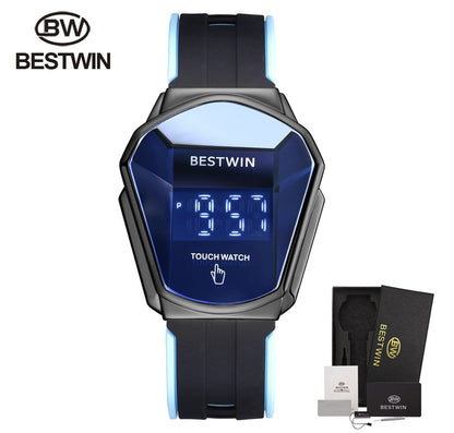 Top Luxury Brand  Men's Watches Sport Digital Watch Touch Screen LED Display Electronic Wristwatch Stainless Steel Men Clock