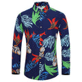Many styles men long-sleeved plus size 7XL shirt fashion printed shirt Hawaii leisure vacation men's Clothing