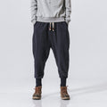 MrGB  Chinese Style Men Cotton Linen Harem Pants Streetwear Man Casual Joggers Harajuku Elastic Waist Male Oversized Trouser