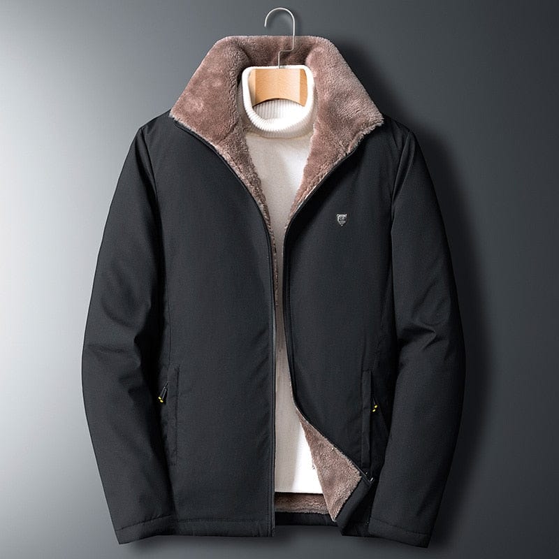 New Casual Padded Cotton Jacket Coat Men Plus Size Outerwear Windbreaker Lamb Wool Parka Oversize Warm Fleece Winter Jacket
