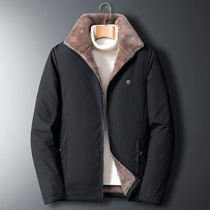 New Casual Padded Cotton Jacket Coat Men Plus Size Outerwear Windbreaker Lamb Wool Parka Oversize Warm Fleece Winter Jacket