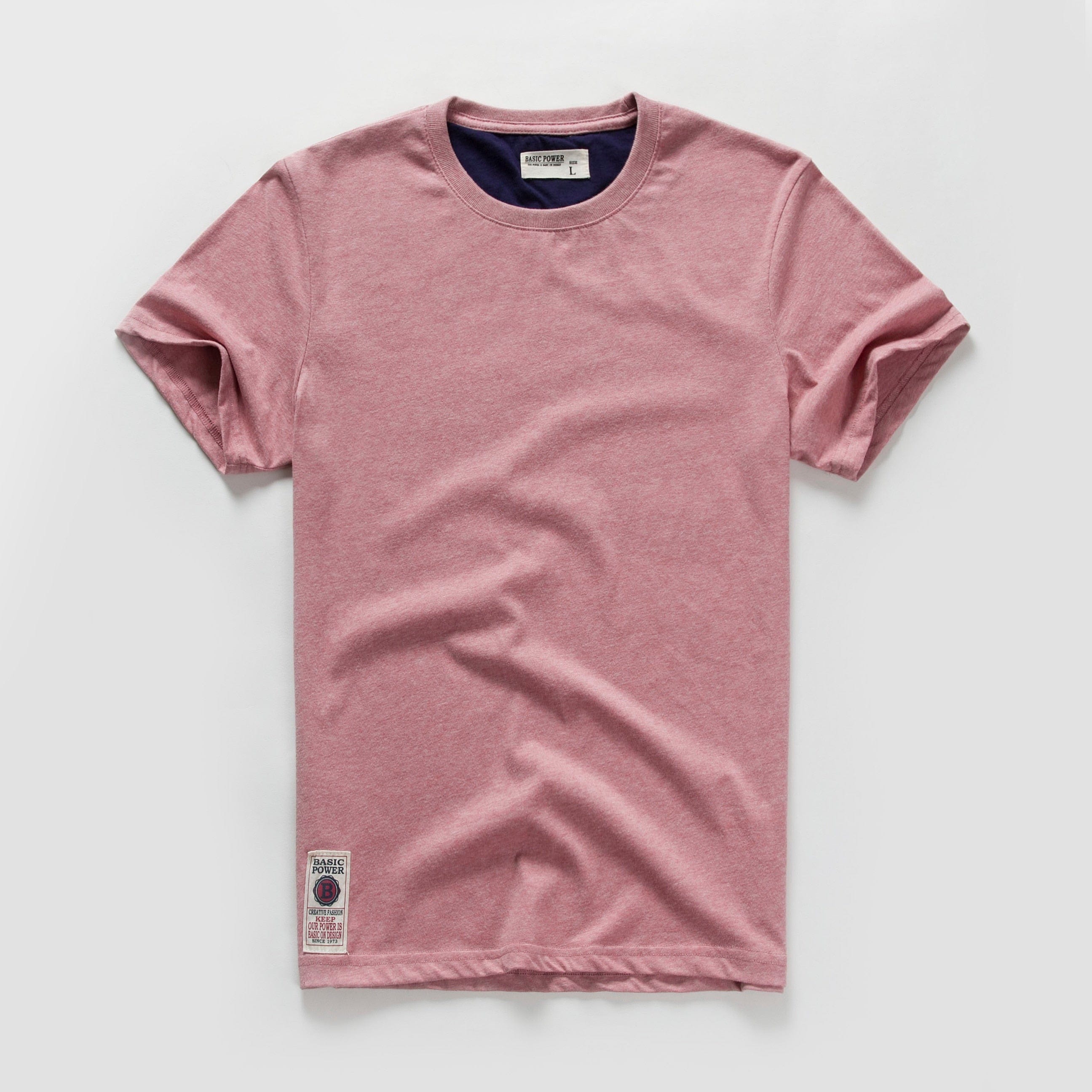 Men's T-shirt Cotton Solid Color t shirt Men Causal O-neck Basic Tshirt Male High Quality Classical Tops
