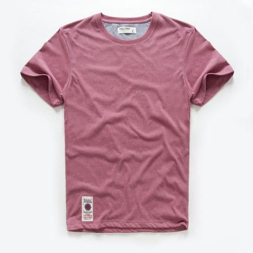Men's T-shirt Cotton Solid Color t shirt Men Causal O-neck Basic Tshirt Male High Quality Classical Tops