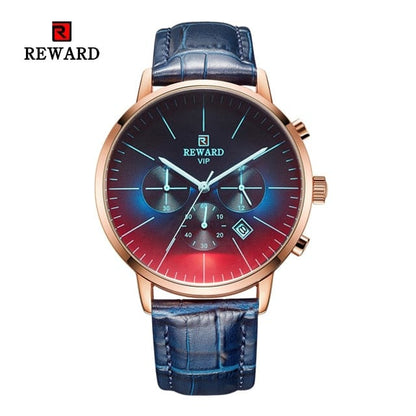 New Fashion Color Bright Glass Watch Men Top Luxury Brand Chronograph Men's Stainless Steel Business Clock Men Wrist Watch