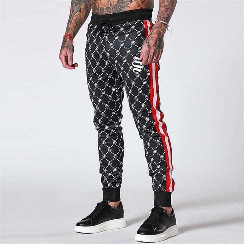 Sportsuits Set Men 2019 Brand Fitness Suits autumn Men Set Long Sleeve stripe Hoodies+Pants Gyms Casual Sportswear Suit