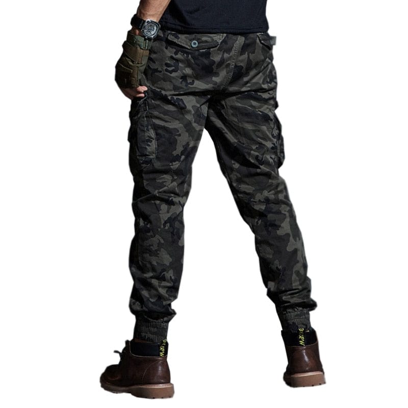 Pantaloni casual kaki de înaltă calitate Pantaloni de jogging tactici militari pentru bărbați Pantaloni cargo de camuflaj la modă cu buzunare multiple Pantaloni negri de armată