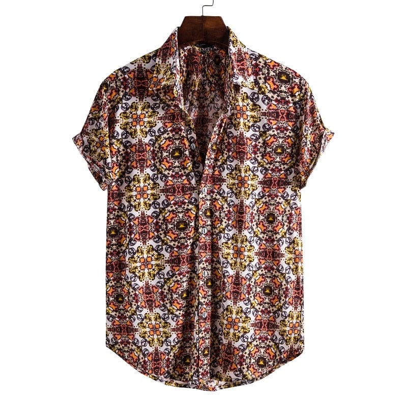 Men's Short Sleeve Male Shirts for Mens Social Luxury Man Designer Clothes Hawaiian  Fashionable Elegant Classic Fashion